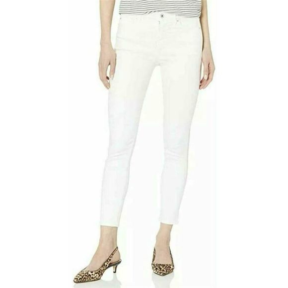 🔴 2 for $25 Ella Moss Ladies' High Rise Slim Straight Ankle Jeans, White… - Picture 1 of 6